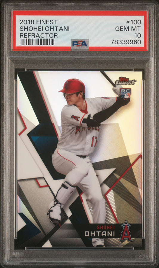 Shohei Ohtani 2018 Topps Finest #100 Refractor RC PSA 10 Gem Mint