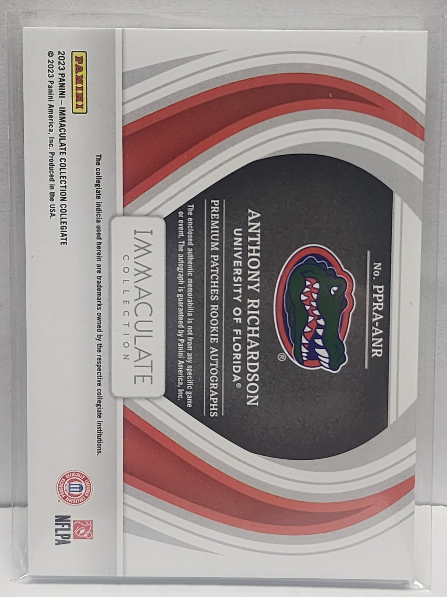 Anthony Richardson 2023 Panini Immaculate Collegiate Emerald Patch Auto #7/13