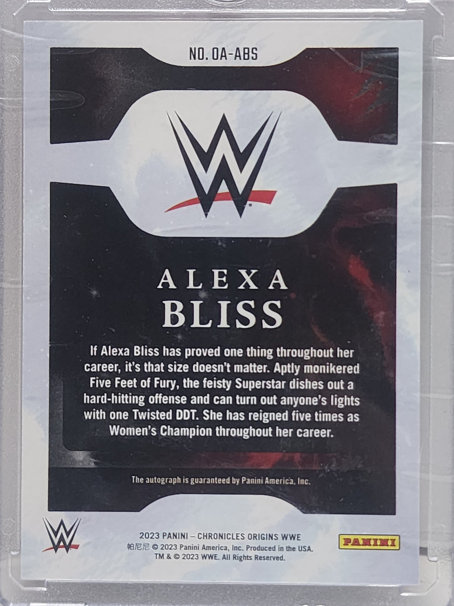 Alexa Bliss 2023 Panini Origins Autograph