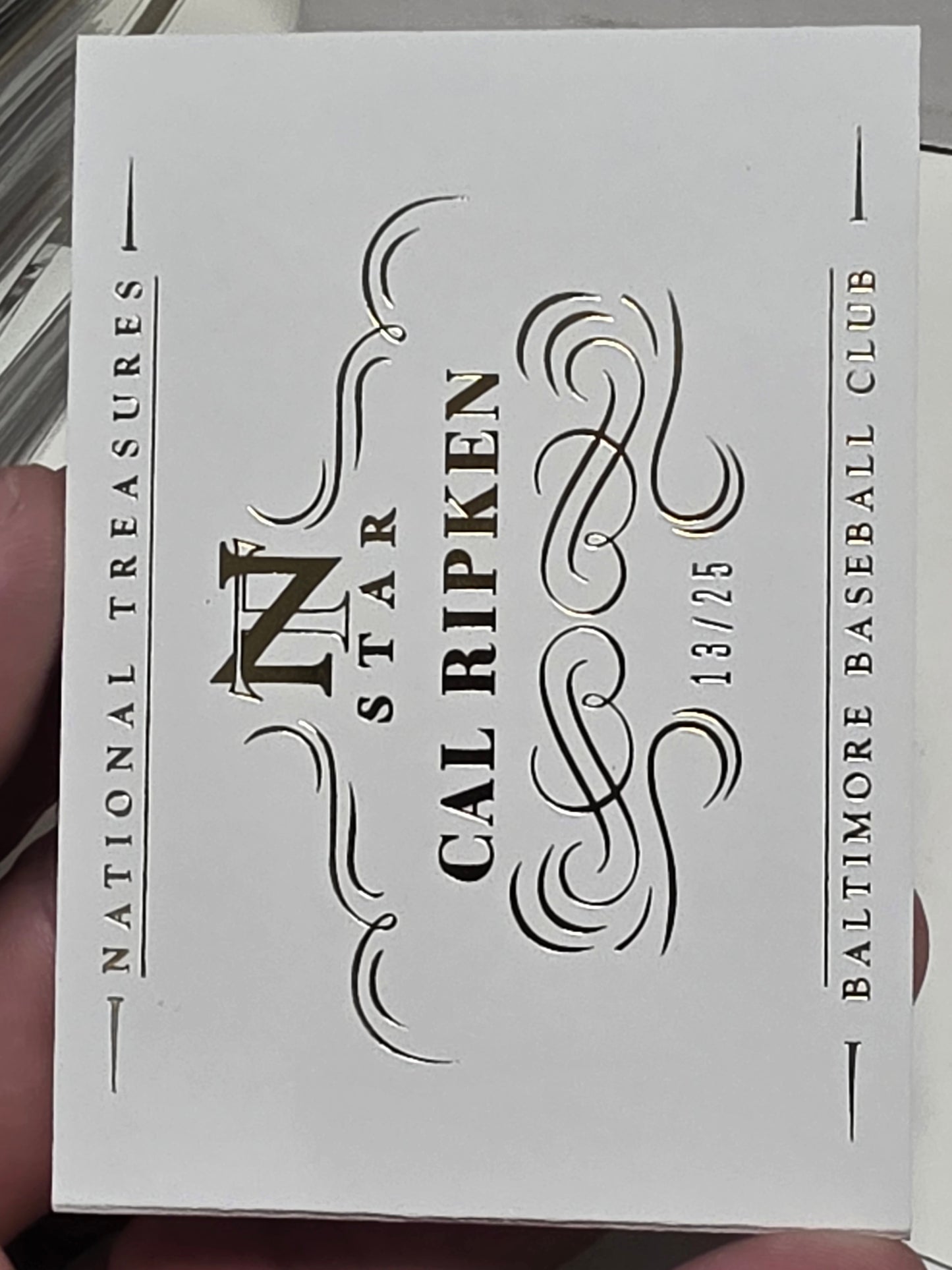 Cal Ripken Jr. 2014 Panini National Treasures Iron Man Autographed Booklet #3/25