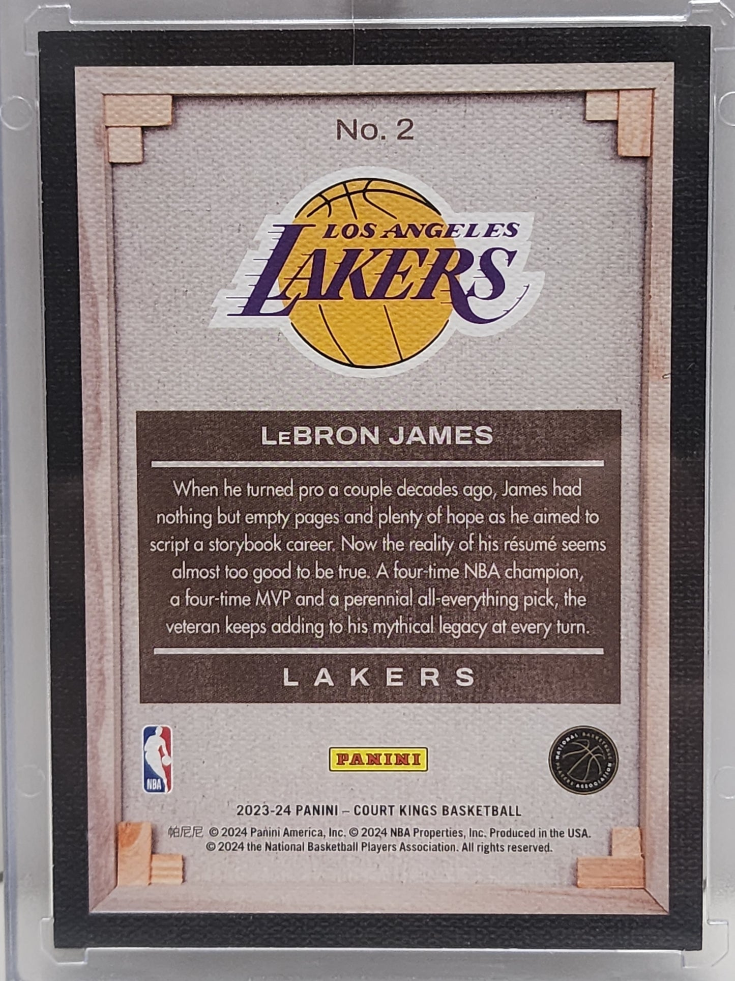 Lebron James 2023 Panini Court Kings Blank Slate Case Hit SSP