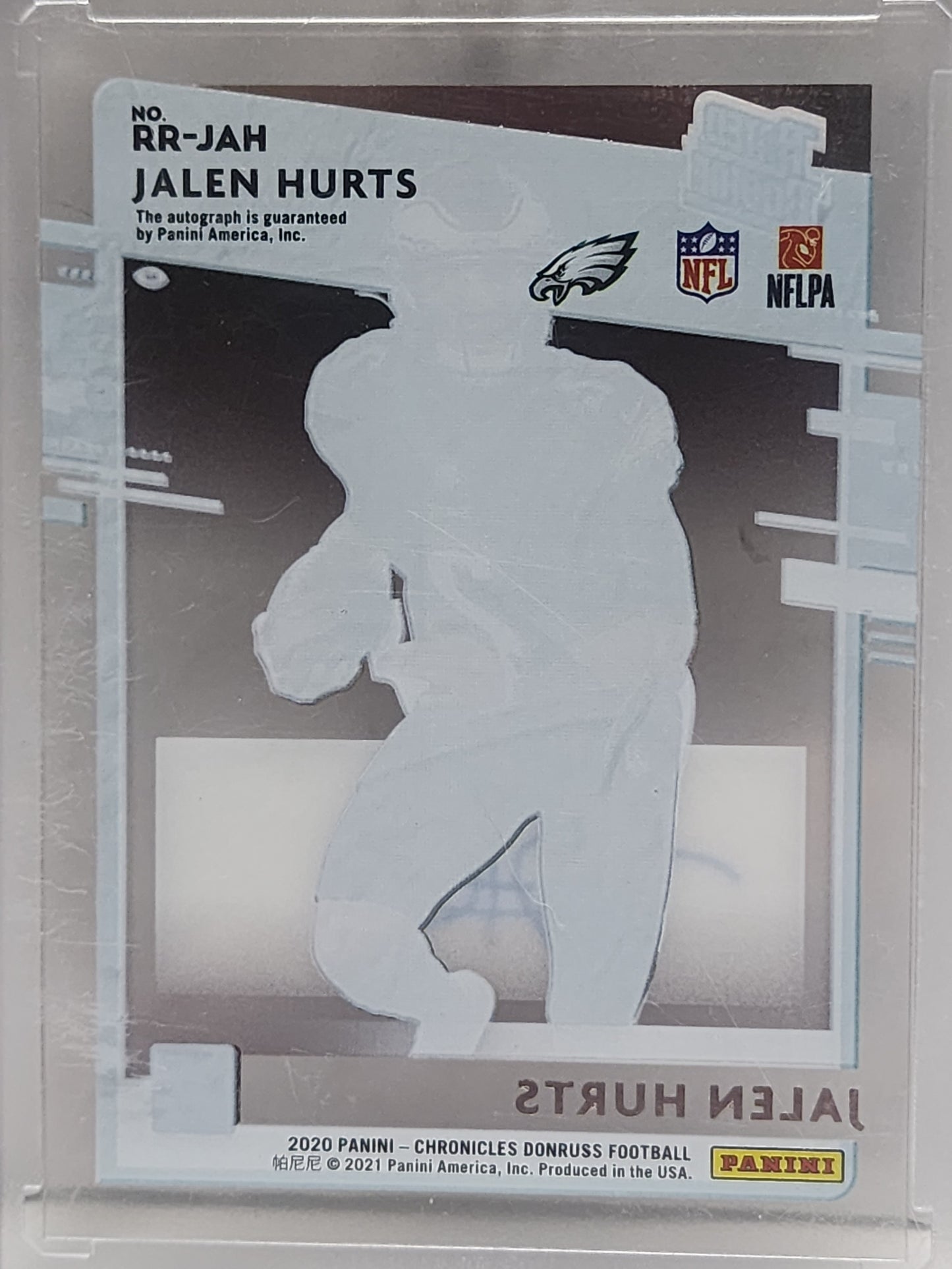 Jalen Hurts 2020 Panini Clearly Authentic Rookie Auto