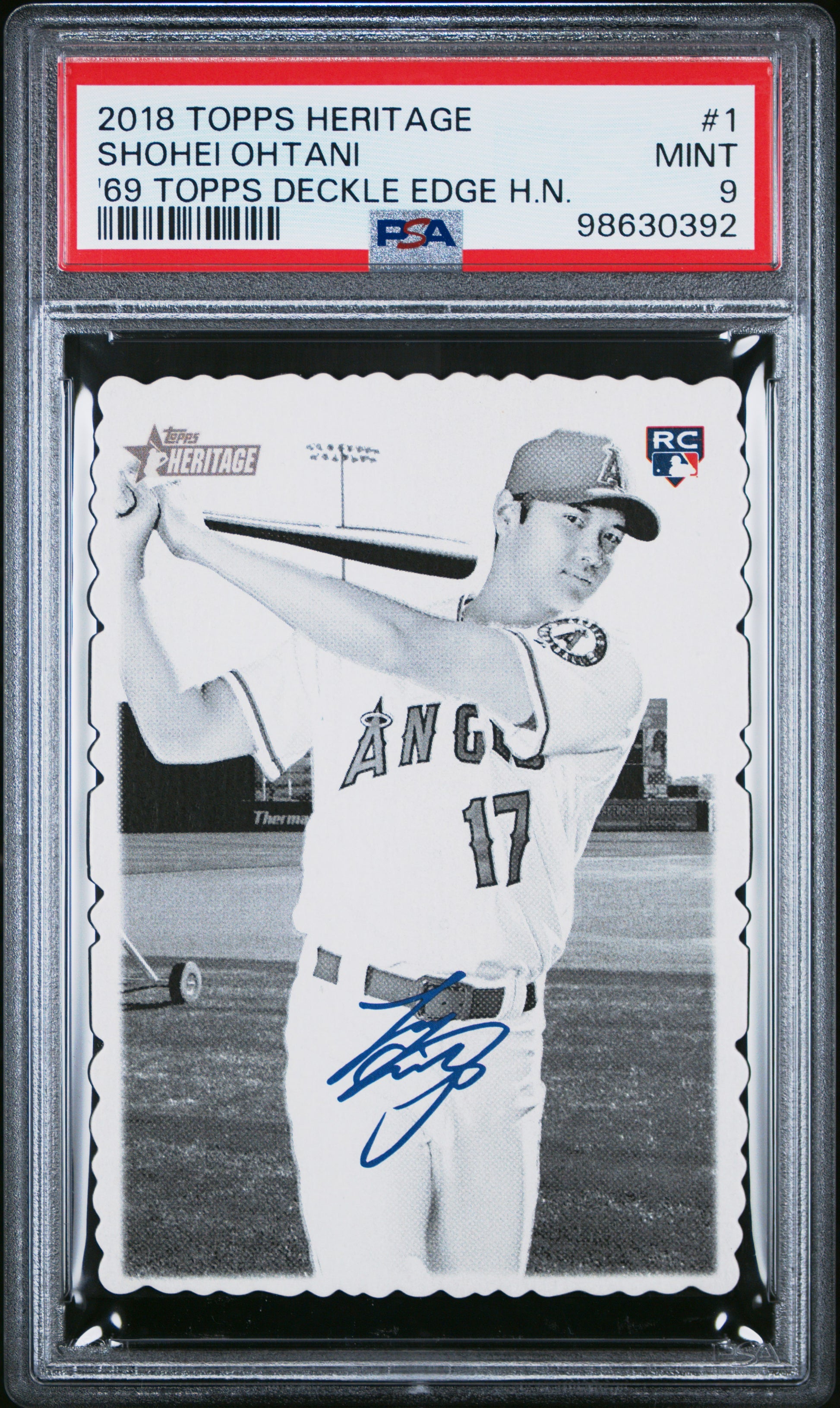 Shohei Ohtani 2018 Topps Heritage 1969 Deckle Edge PSA 9 Mint