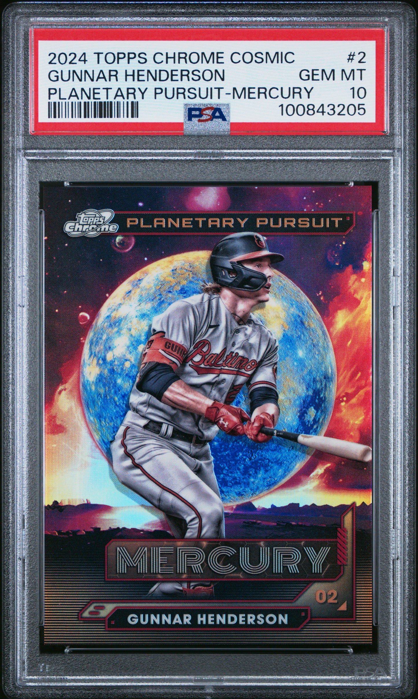 Gunnar Henderson 2024 Topps Chrome Cosmic Planet Mercury PSA 10 Gem Mint
