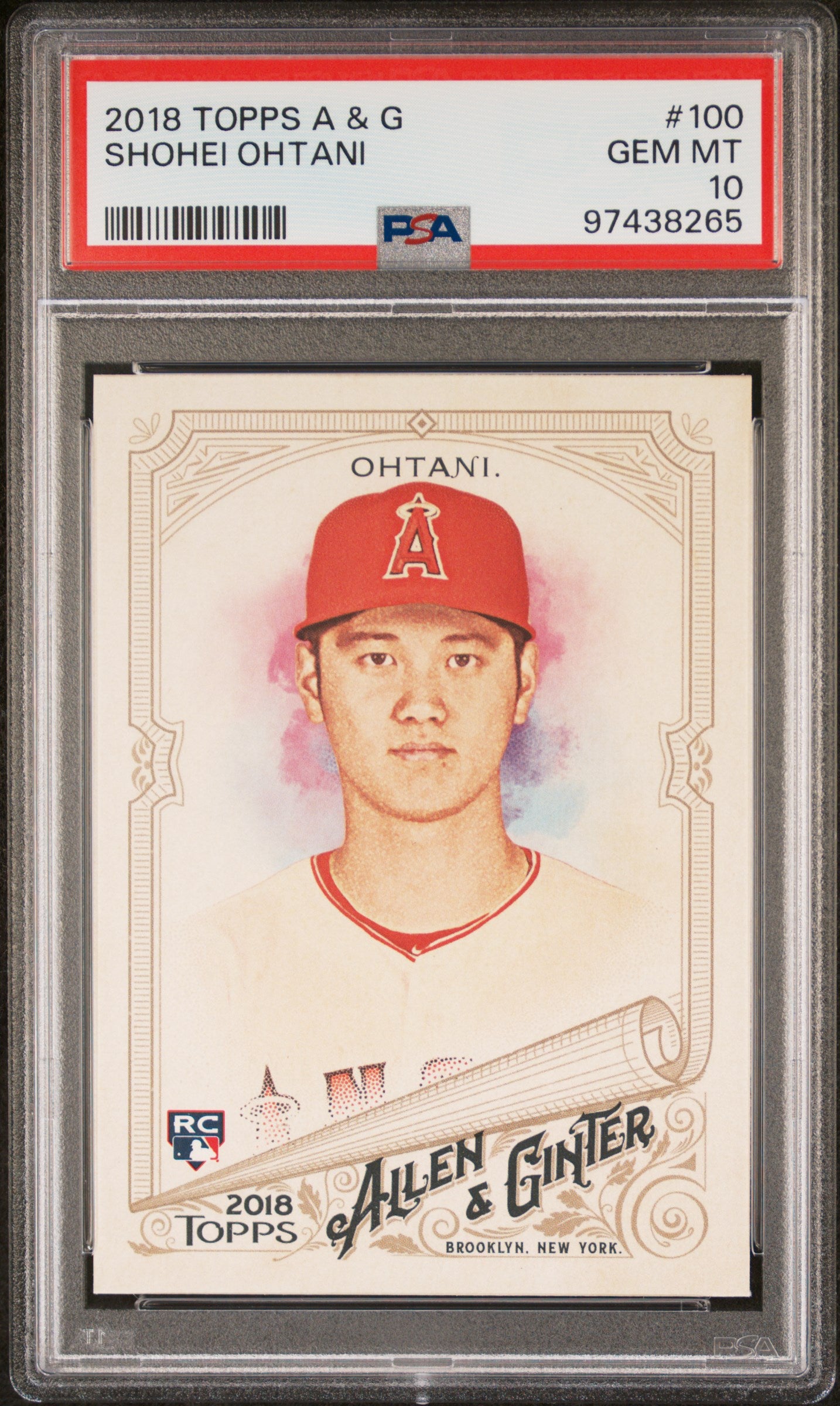 Shohei Ohtani 2018 Topps Allen and Ginter #100 PSA 10 Gem Mint 8265