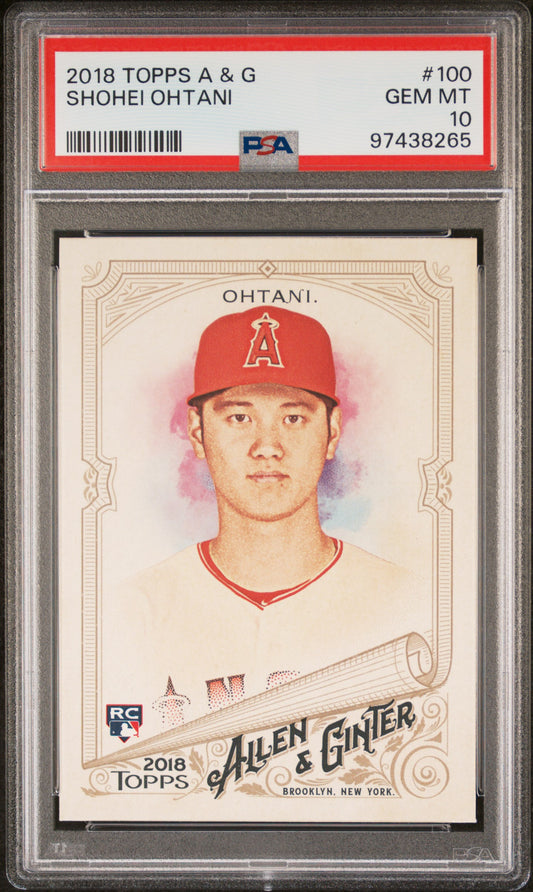 Shohei Ohtani 2018 Topps Allen and Ginter #100 PSA 10 Gem Mint 8265