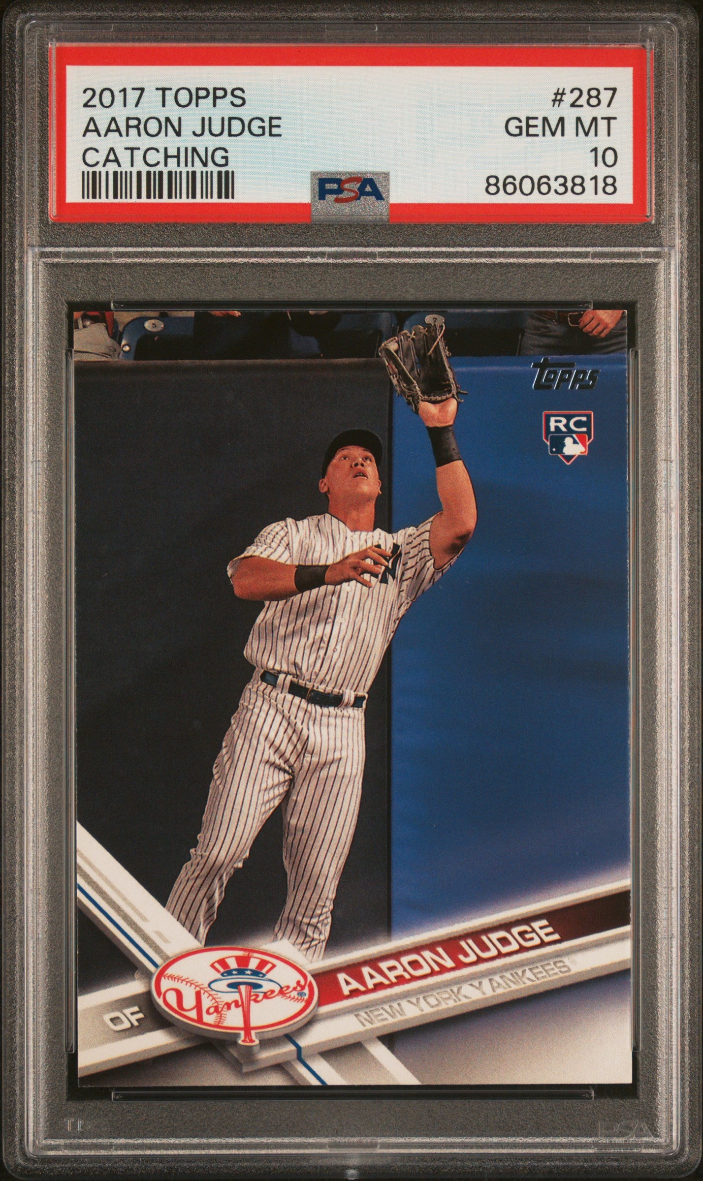 Aaron Judge 2017 Topps Rookie #287 PSA 10 Gem Mint 3818 – Three 