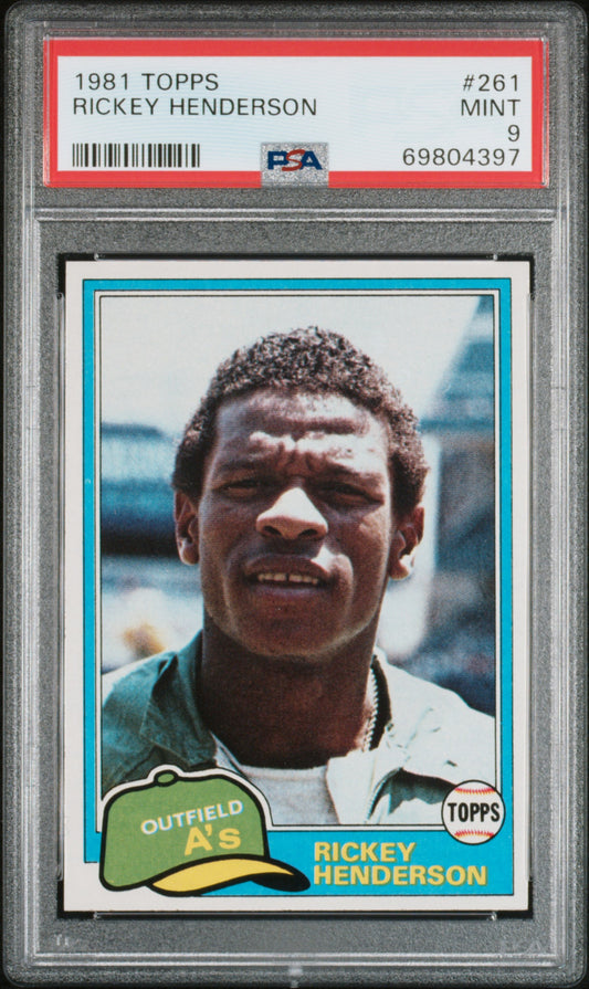 Rickey Henderson 1981 Topps #261 PSA 9 Mint