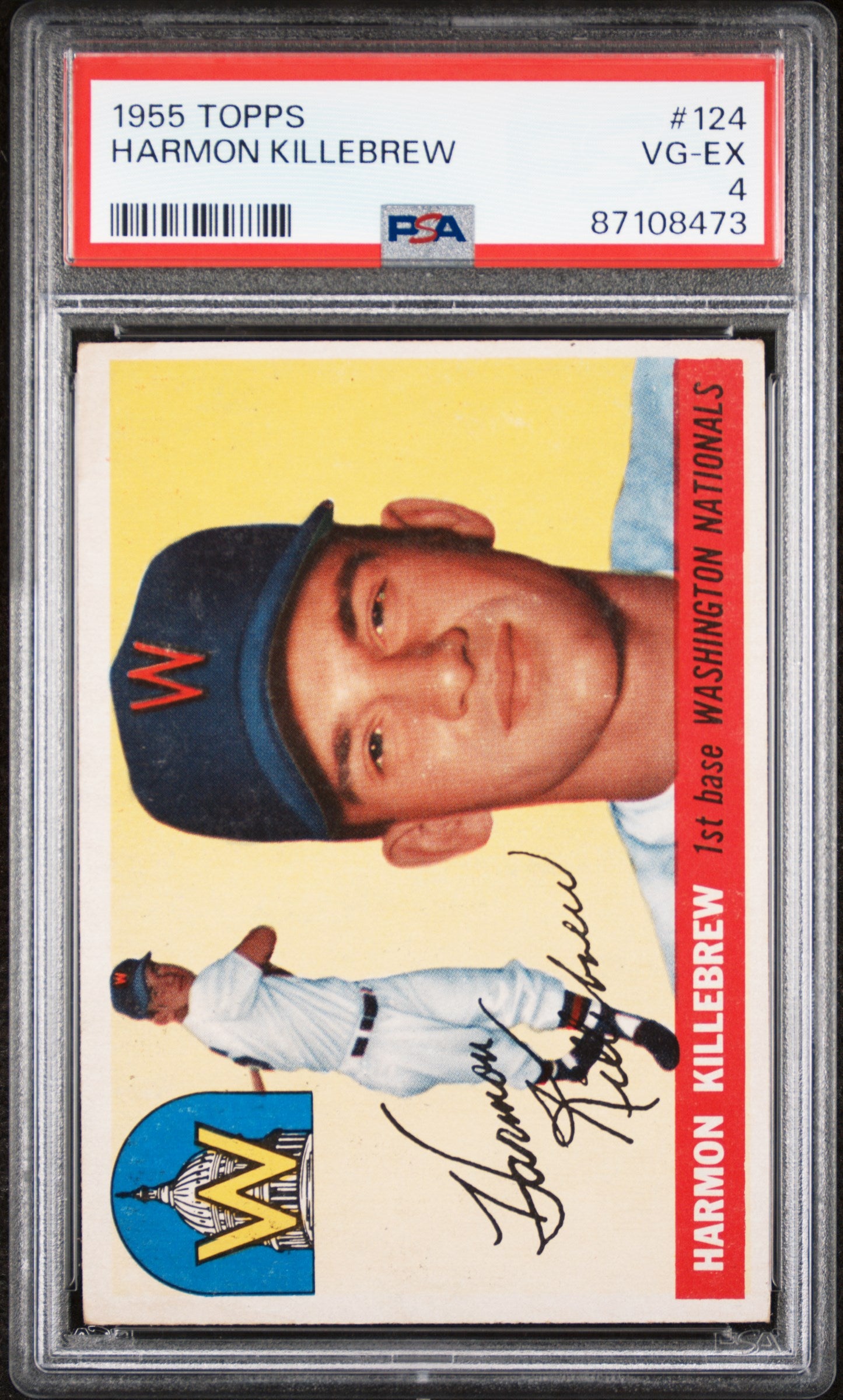 Harmon Killebrew 1955 Topps #124 PSA 4 Vg-Ex