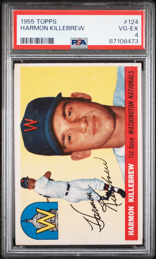 Harmon Killebrew 1955 Topps #124 PSA 4 Vg-Ex