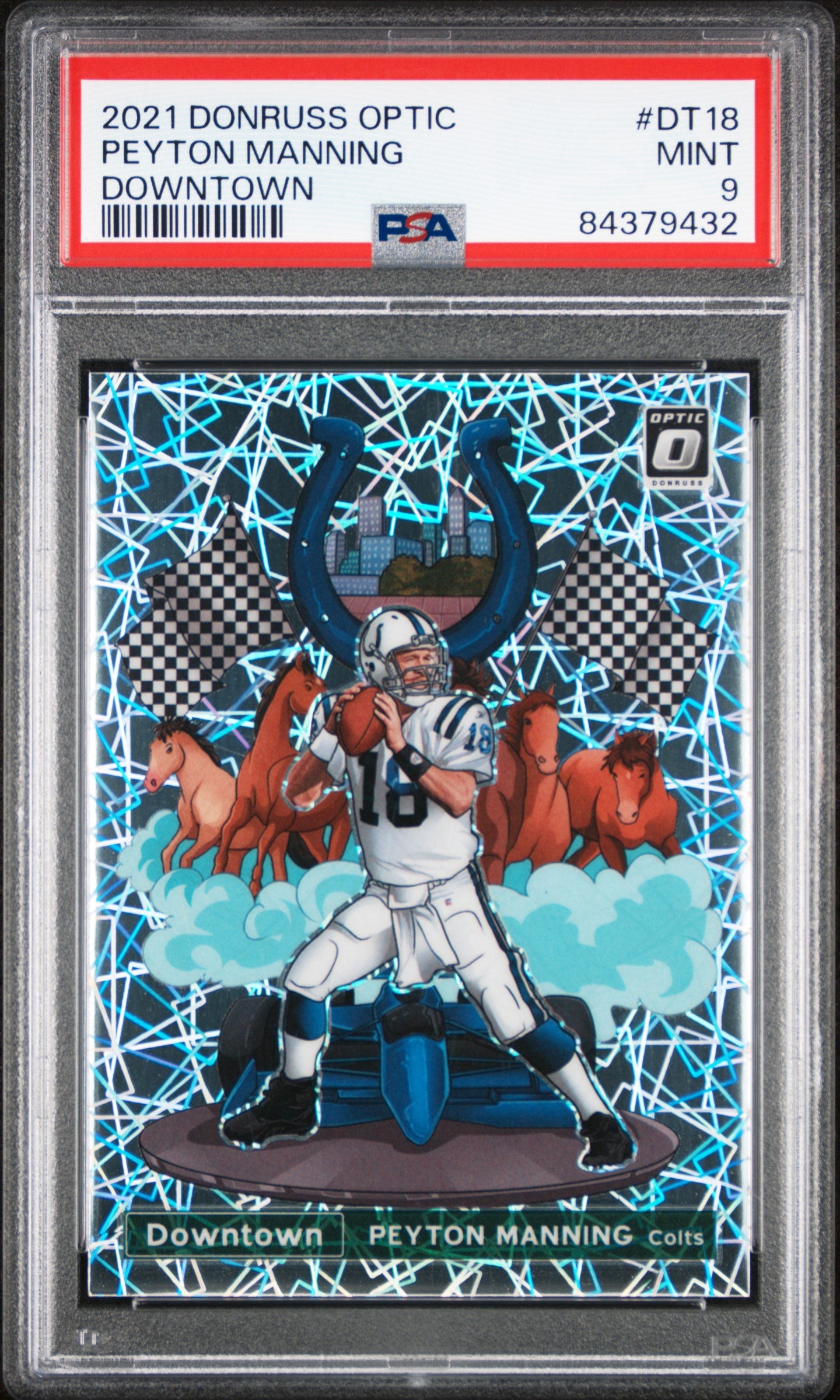 Peyton Manning 2021 Donruss Optic Downtown #DT18 PSA 9 Mint 9432