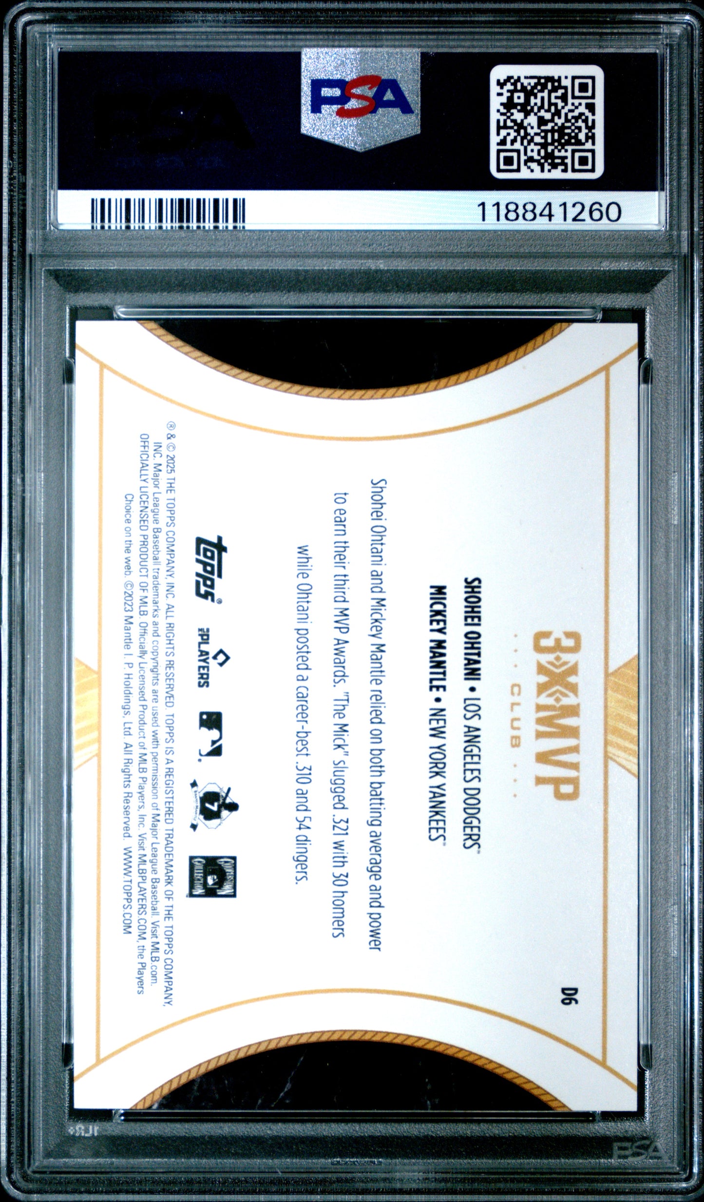 Shohei Ohtani + Mickey Mantle 2025 Topps Welcome to the Club Green #99/99 PSA 10 Gem Mint