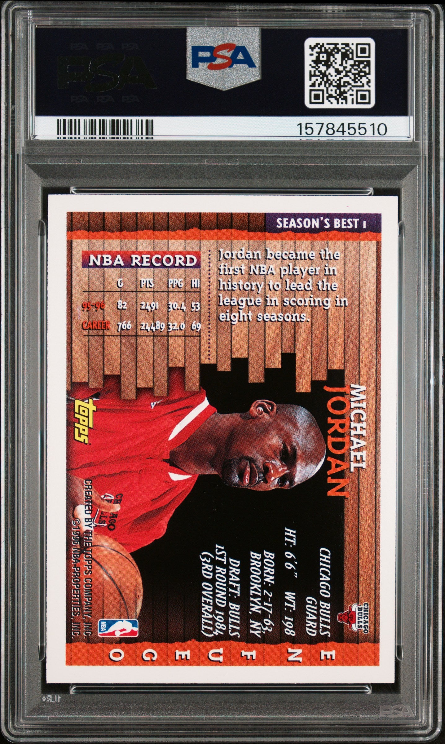 Michael Jordan 1996 Topps Seasons Best #1 PSA 1 Mint