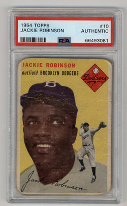 Jackie Robinson 1954 Topps #10 PSA Authentic