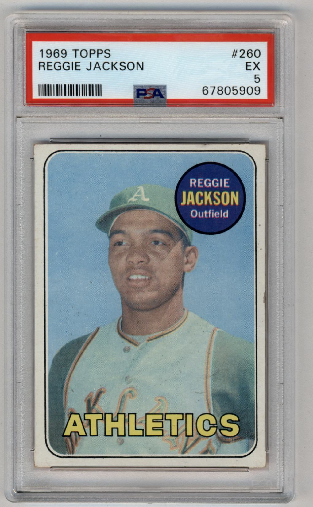 Reggie Jackson 1969 Topps #260 PSA 5 Excellent 5909