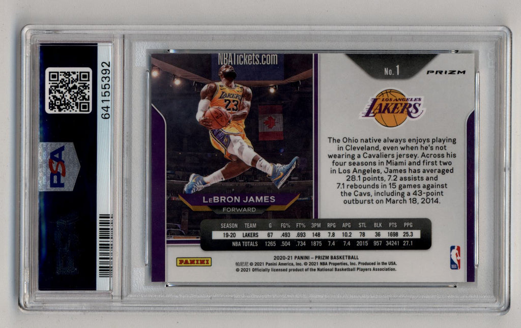 Offers 2020 Prizm Lebron James PSA 10