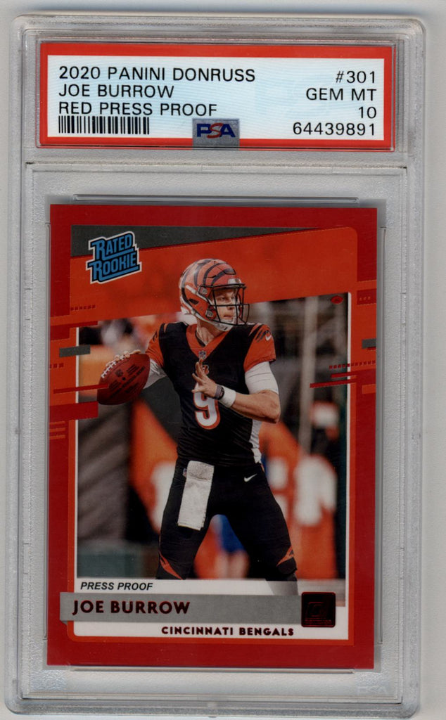 JOE BURROW, 2020 PANINI DONRUSS ROOKIE CARD #301