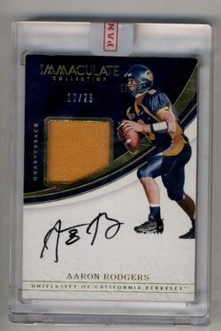 Aaron Rodgers 2017 Immaculate Collection Collegiate #1 Relic Auto 19/25