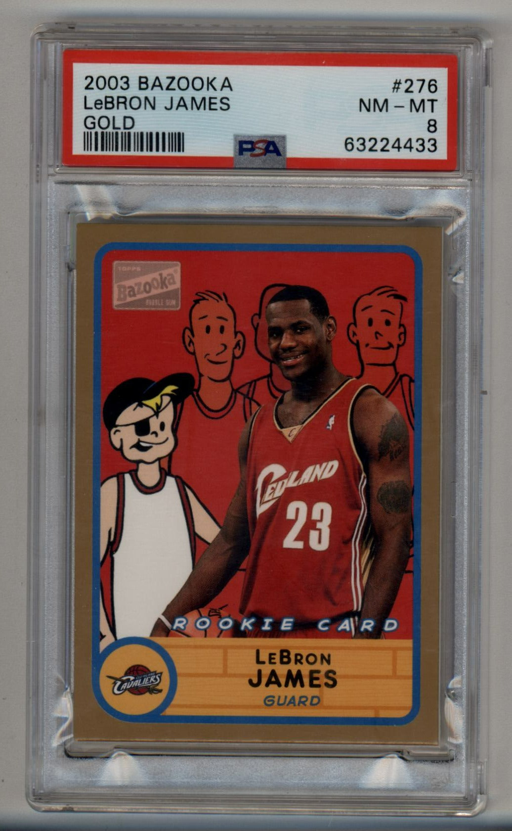 LeBron James 2003-04 Bazooka Gold #276 PSA 8 Near Mint Mint