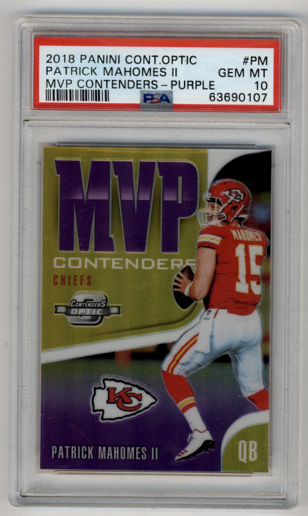 Patrick Mahomes 2018 Panini Contenders PSA outlet 10