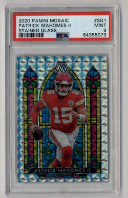 Patrick Mahomes 2020 Mosaic Stained Glass #SG1 PSA 9 Mint