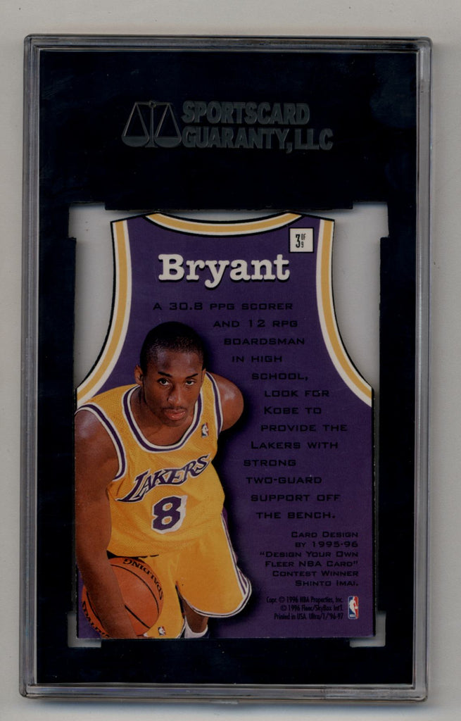 Kobe Bryant 1996-97 Fleer Ultra #3 Fresh Faces SGC 8 Near Mint 