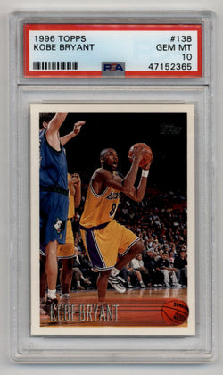 Kobe Bryant 1996-97 Topps Rookie #138 PSA 10 Gem Mint 2365