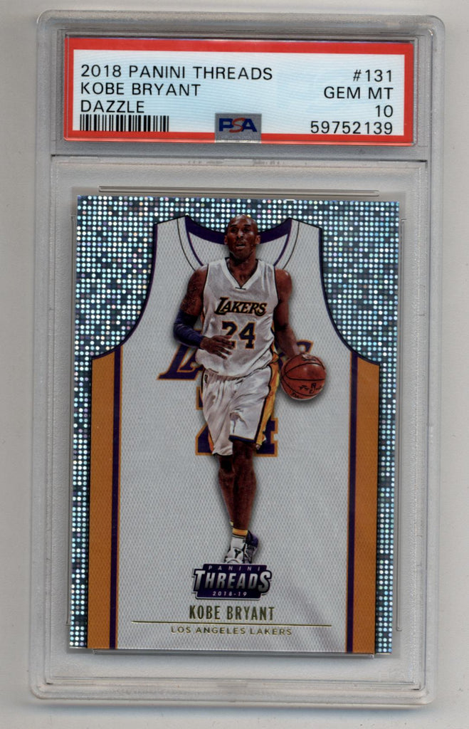 Kobe Bryant 2018-19 Panini Threads Dazzle #131 PSA 10 Gem Mint