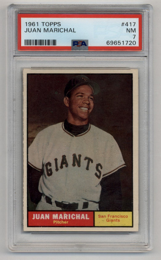 Juan Marichal 1961 Topps Rookie #417 PSA 7 Near Mint