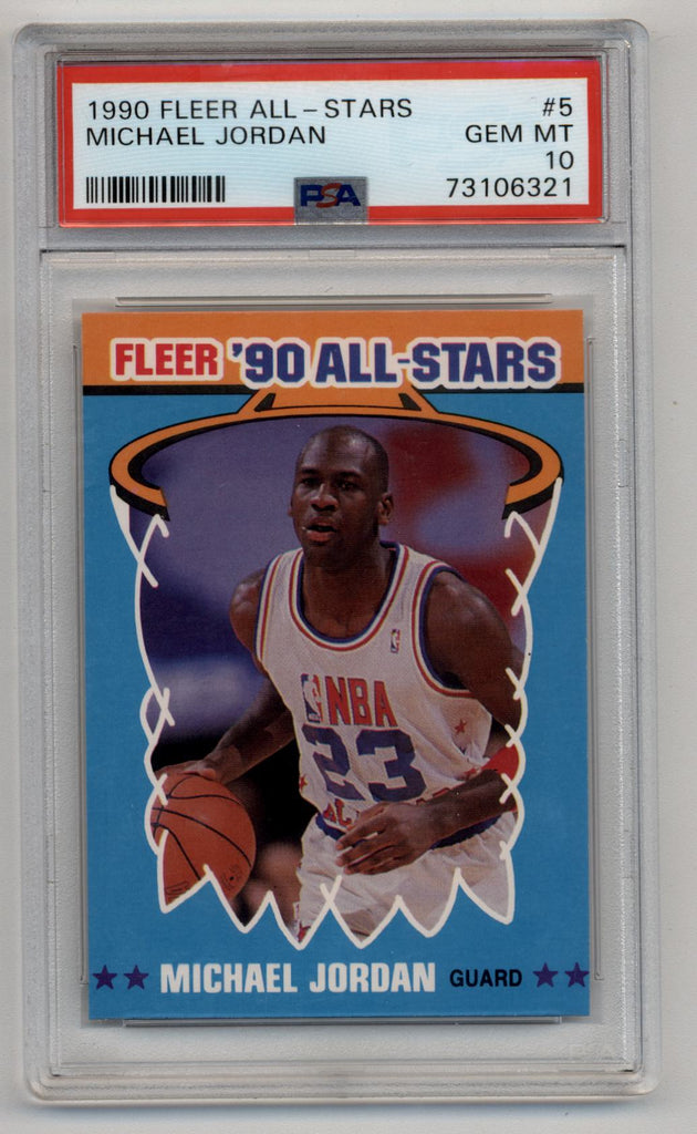 Michael Jordan 1990-91 Fleer All-Stars #5 PSA 10 Gem Mint – Three 