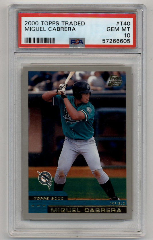 Miguel Cabrera 2000 Topps Traded #T40 PSA 10 Gem Mint