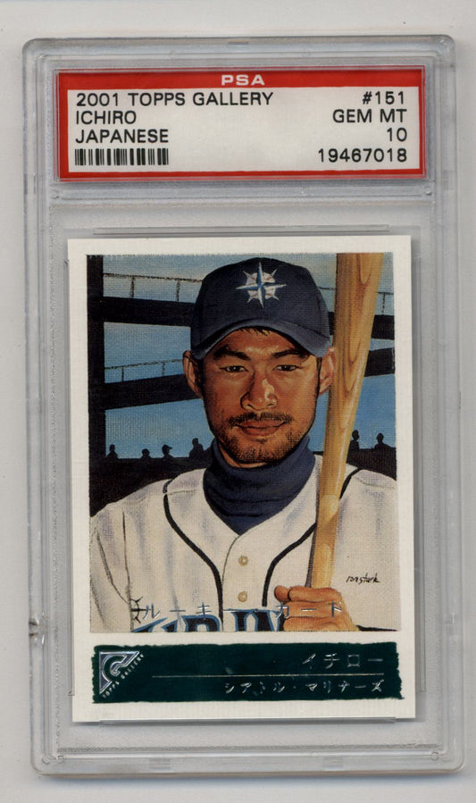 Ichiro Suzuki 2001 Topps Gallery Japanese Text #151 PSA 10 Gem Mint 7018