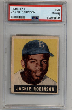 Jackie Robinson 1948 Leaf #79 Rookie PSA 2 Good