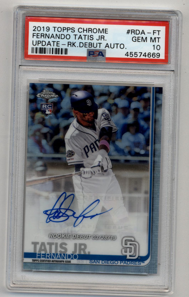 Autographed San Diego Padres Fernando Tatis Jr. Topps Gray