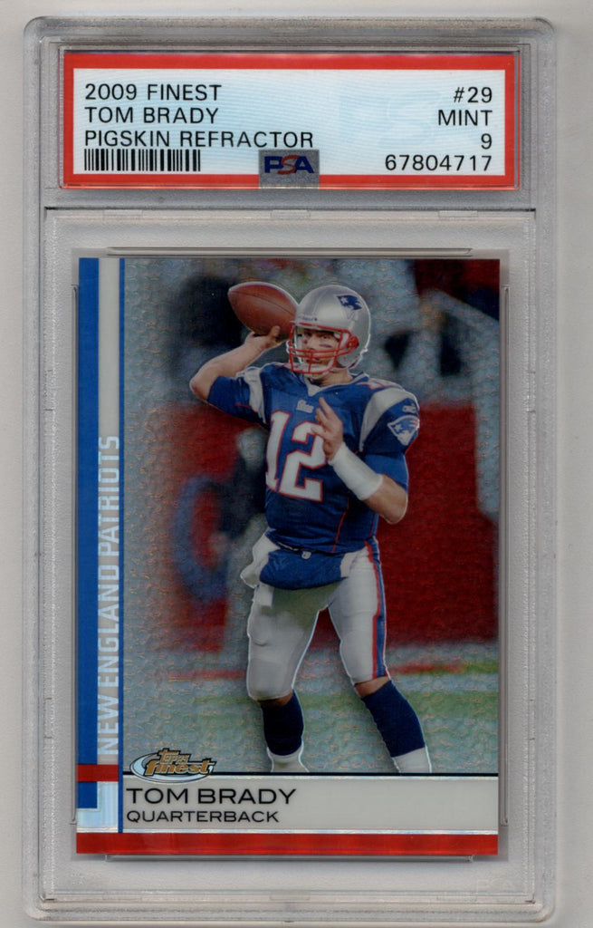 Tom Brady 2009 Finest Pigskin Refractors #29 (PSA 9)