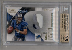 Matthew Stafford 2009 National Treasures Rookie Colossal Materials Prime 07/25 BGS 9.5 Gem Mint