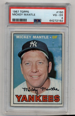 Mickey Mantle 1967 Topps #150 PSA 4 Very Good-Excellent 2192