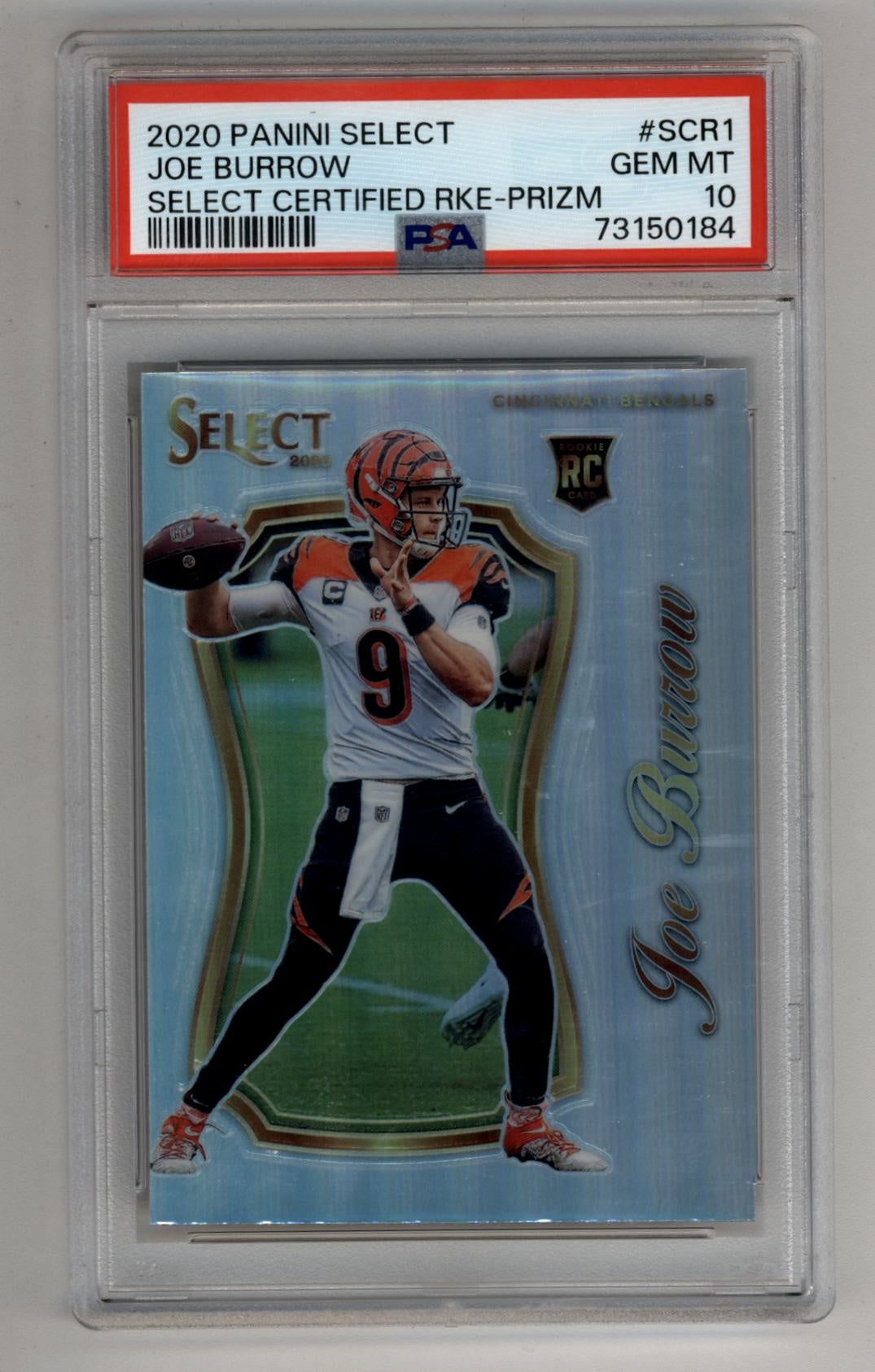 Joe Burrow 2020 Select Certified Rookies Prizm #SCR1 PSA 10 Gem Mint 0 Three Stars Sportscards Joe Burrow 2020 Select Certified Rookies Prizm #SCR1 PSA 10 Gem Mint 0 Three Stars Sportscards