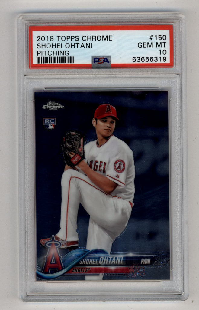 Shohei Ohtani 2018 Topps Chrome #150 PSA 10 Gem Mint 6319 – Three