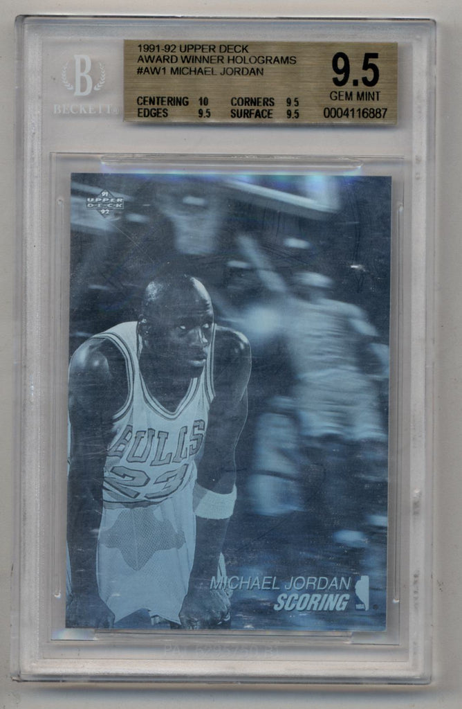 1991 U.D. shops Award Winner #AW1 Michael Jordan Hologram PSA Mint 9 Fresh Grade