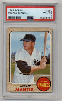 Mickey Mantle 1968 Topps #280 PSA 4 Very Good-Excellent 9399