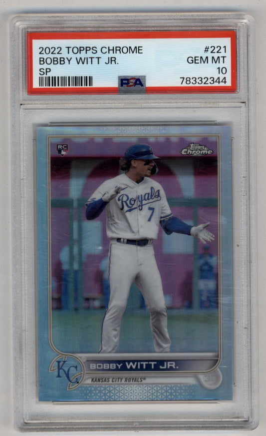 Bobby Witt Jr 2022 Topps Chrome Sp PSA 10 Gem Mint 2344