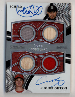 Ichiro/Shohei Ohtani 2023 Topps Sterling Sterling Sets Dual Auto Relics Red 1/5
