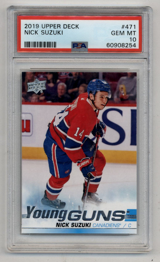Nick Suzuki 2019-20 Upper Deck Young Gun #471 PSA 10 Gem Mint 8254