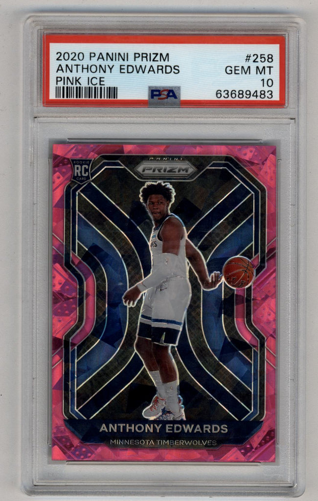 Anthony Edwards 2020-21 Prizm Pink Ice #258 PSA 10 Gem Mint 9483