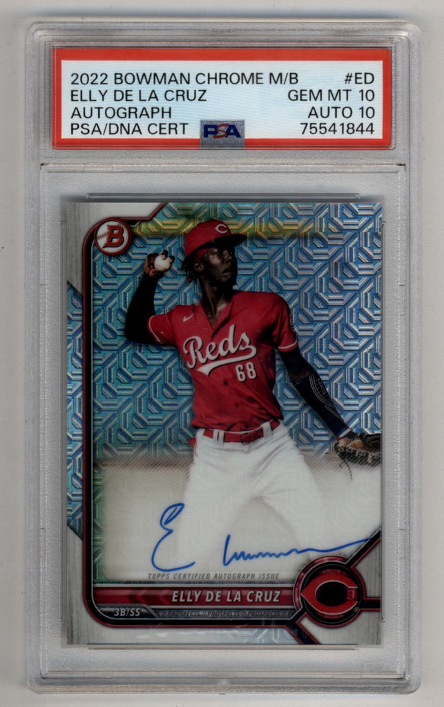 Elly De La Cruz 2022 Bowman Chrome Mega Box Auto PSA 10 Gem Mint Auto –  Three Stars Sportscards