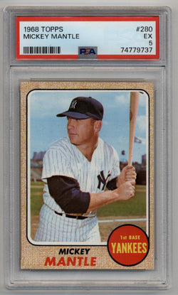Mickey Mantle 1968 Topps #280 PSA 5 Excellent 9737