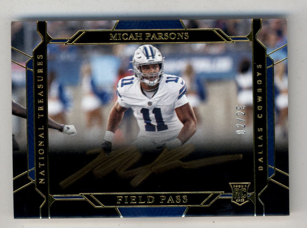 Micah Parsons 2021 National Treasures Field Pass Auto 02/15 – Three Stars  Sportscards