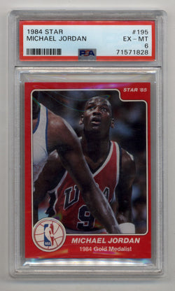 Michael Jordan 1984-85 Star #195 PSA 6 Excellent Mint 1828