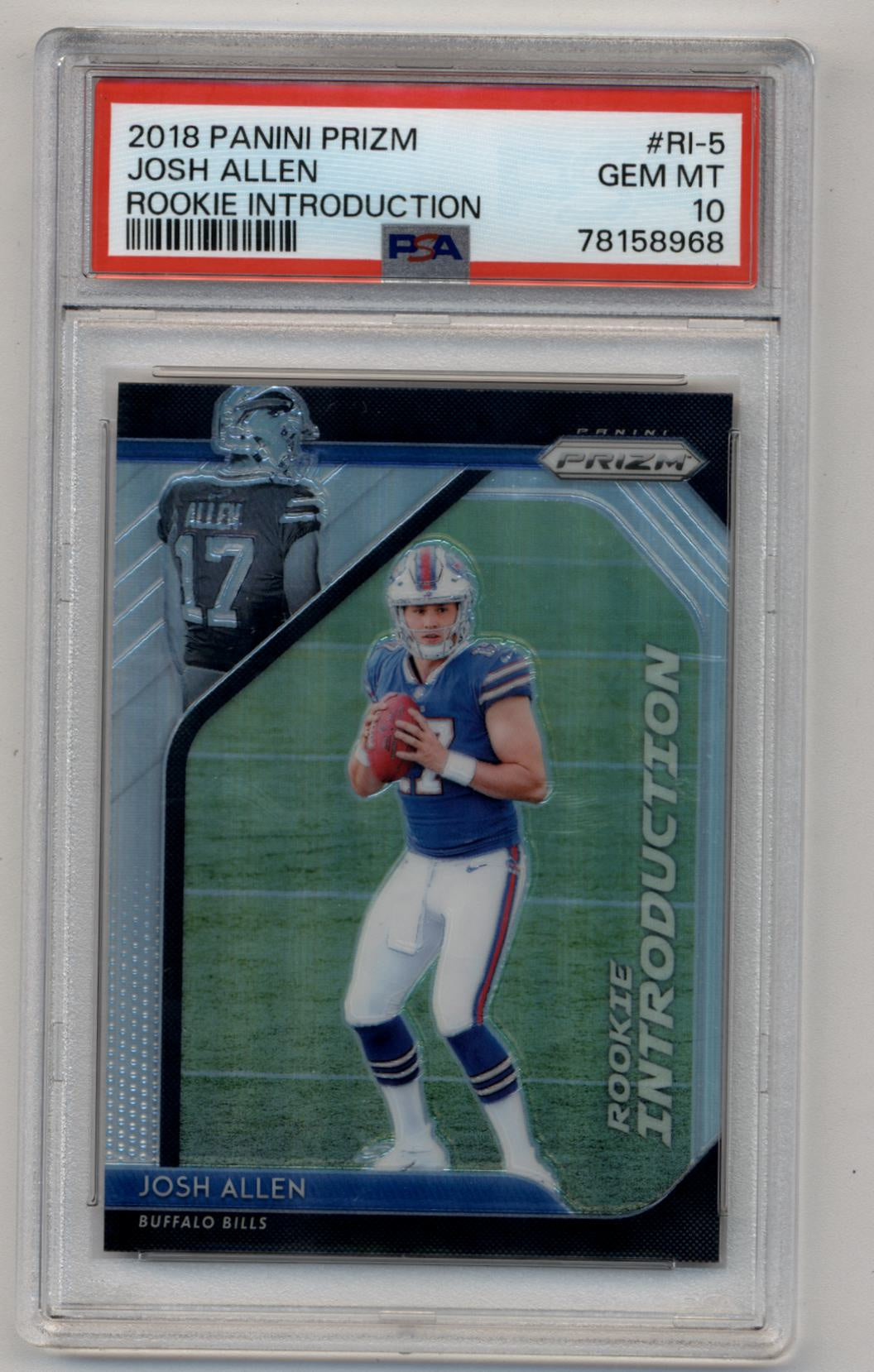 Josh Allen 2018 Prizm Rookie Introductions PSA 10 Gem Mint 8968